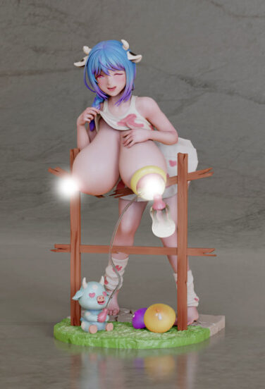 牛に餌をやる 1/6スケール塗装完成品フィギュア